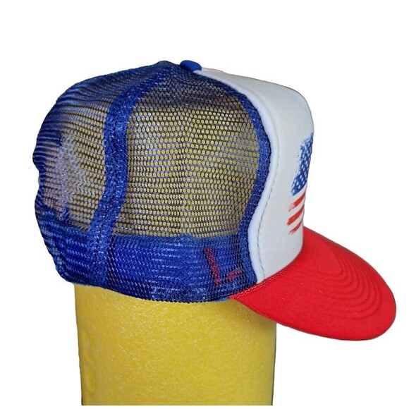 Faded American Flag Otto Collection Mesh Foam Snapback Trucker Hat Cap Election - Picture 5 of 6